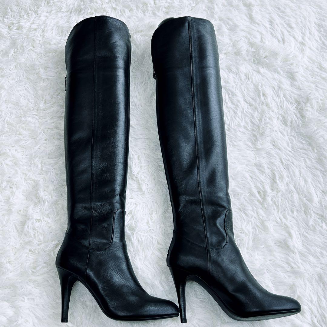 【極美品】DIANA   本革2way ニーハイブーツ　ロングブーツ　黒23.5