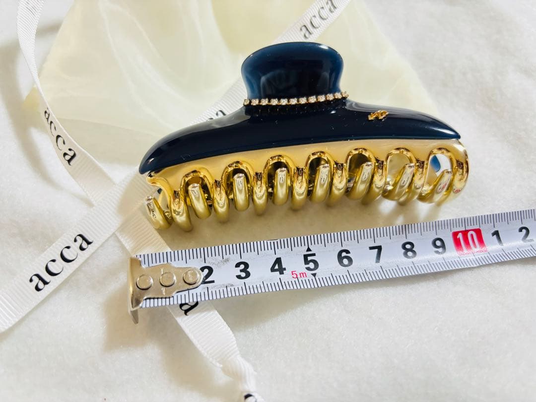 【新品同様】acca 大　クリップ　ニューコラーナ　L 紺色