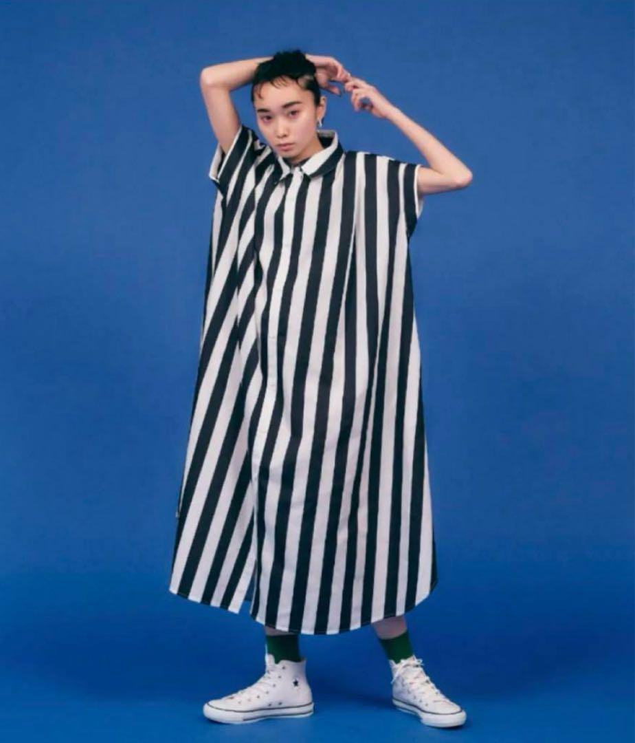 新品タグ付き　manana suerte STRIPE シャツワンピース