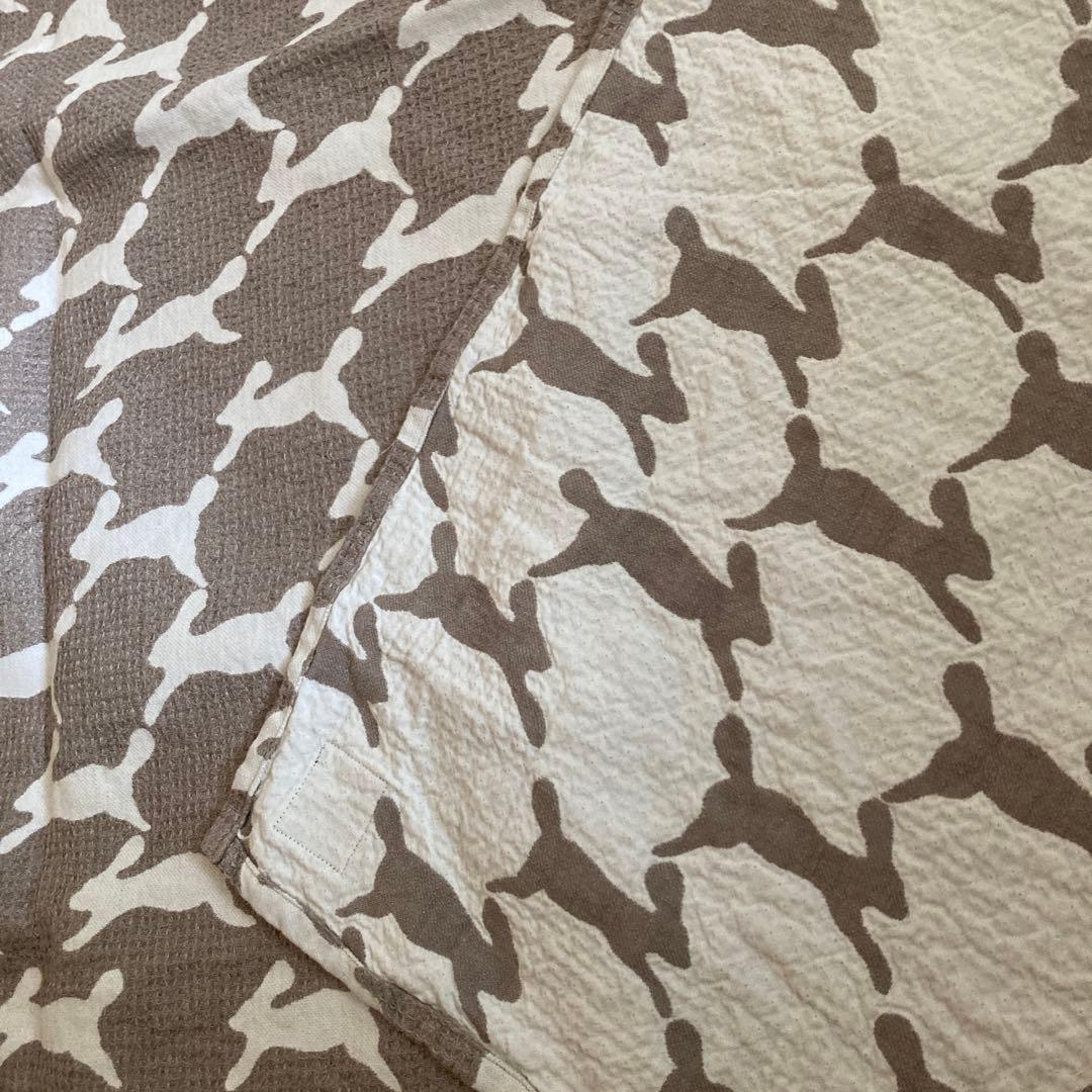 激安通販 ミナペルホネンrun run 小 コットンリネンブランケット run