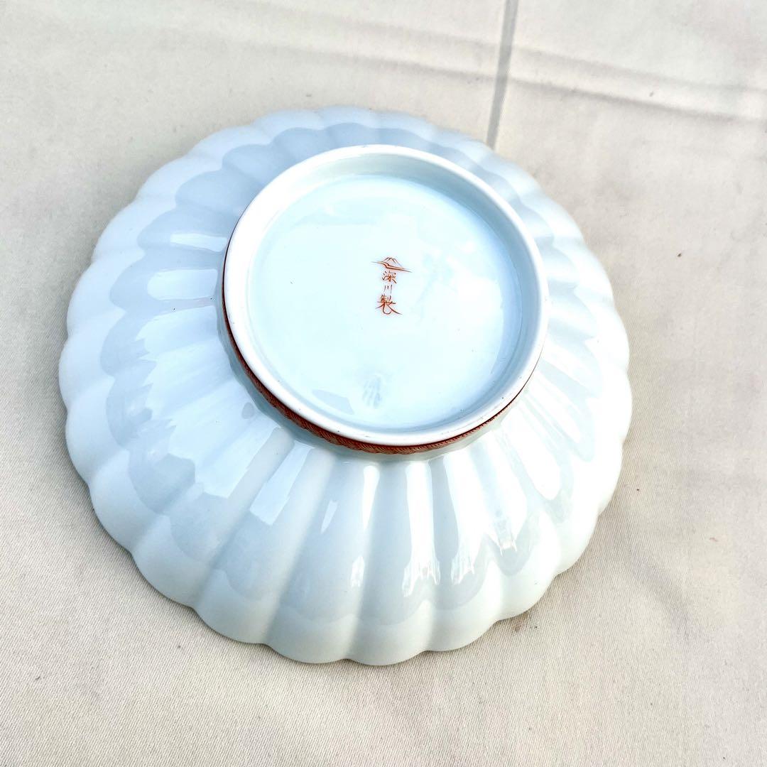 1226-1⭕️ 深川製磁深川お盆菓子菓子鉢変形皿中古美品