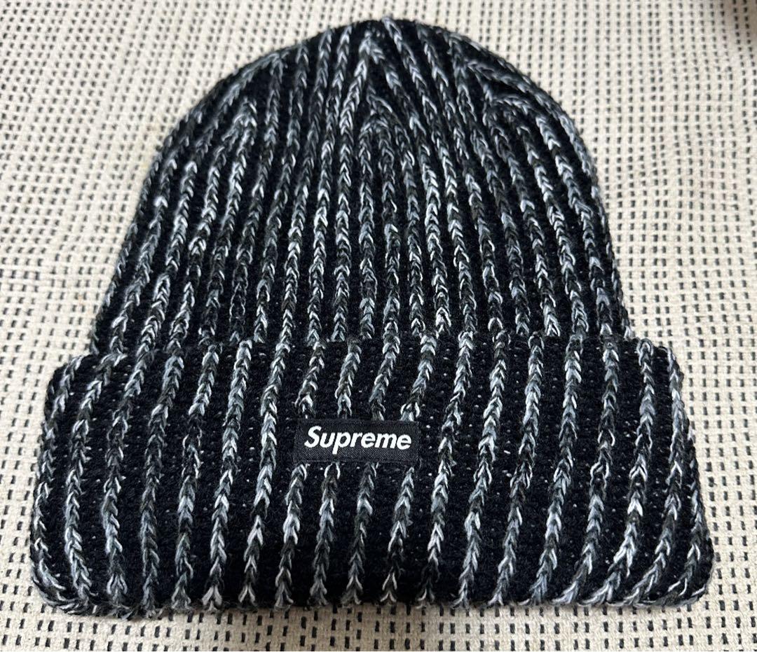 Supreme Rainbow Loose Gauge Beanie Black