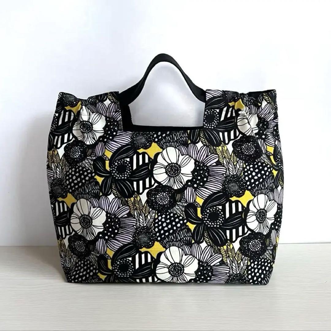 猫♡アメリカンショートヘアー刺繍・ボア付き・帆布のトートバッグ