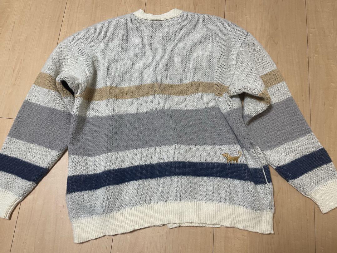 ［新品］ナガスギルイヌ｜ウォッシャブルジャカードシャギーニットカーディガンXL