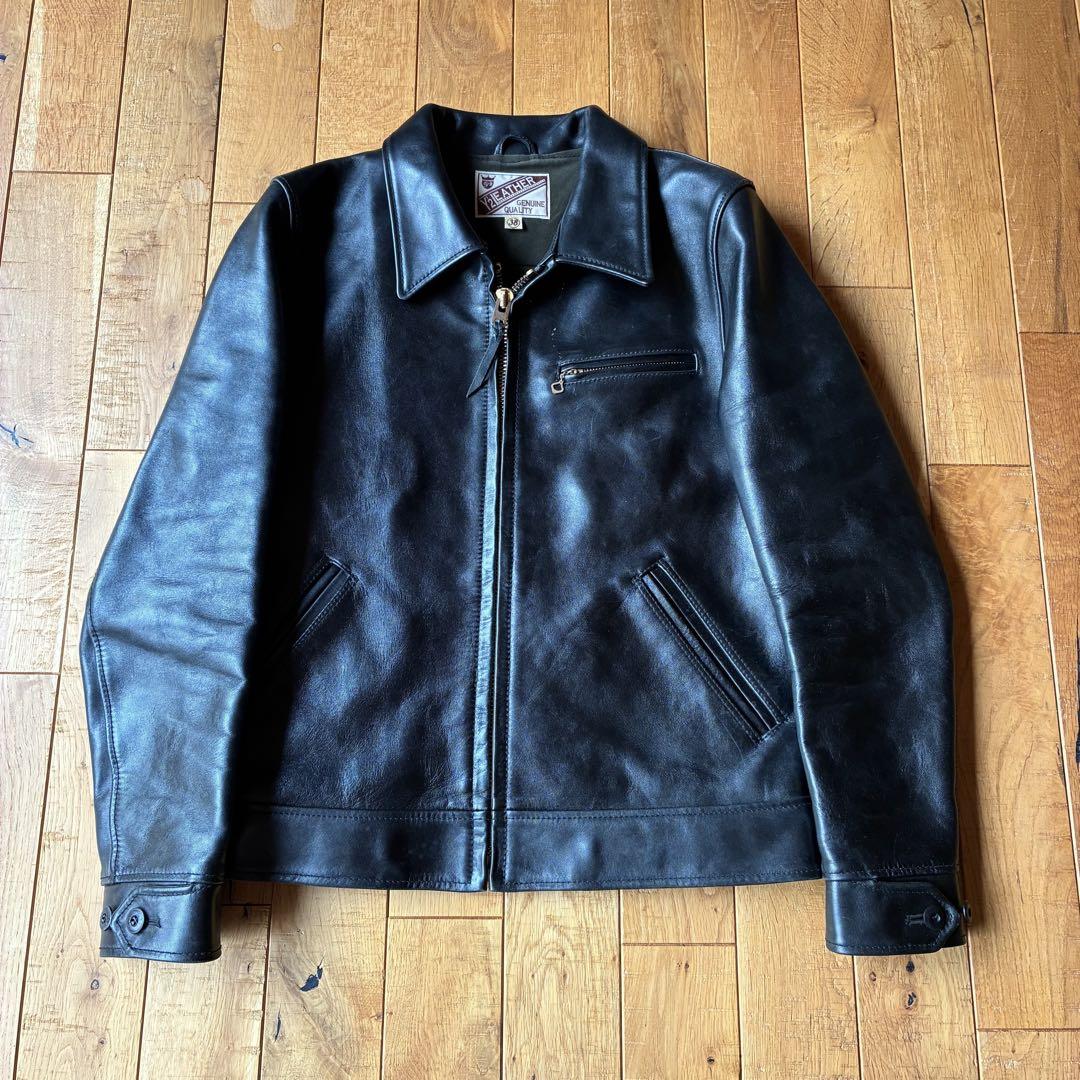 Y'2 LEATHER 馬革 ライダース 38 中古 ホースハイド 革ジャン