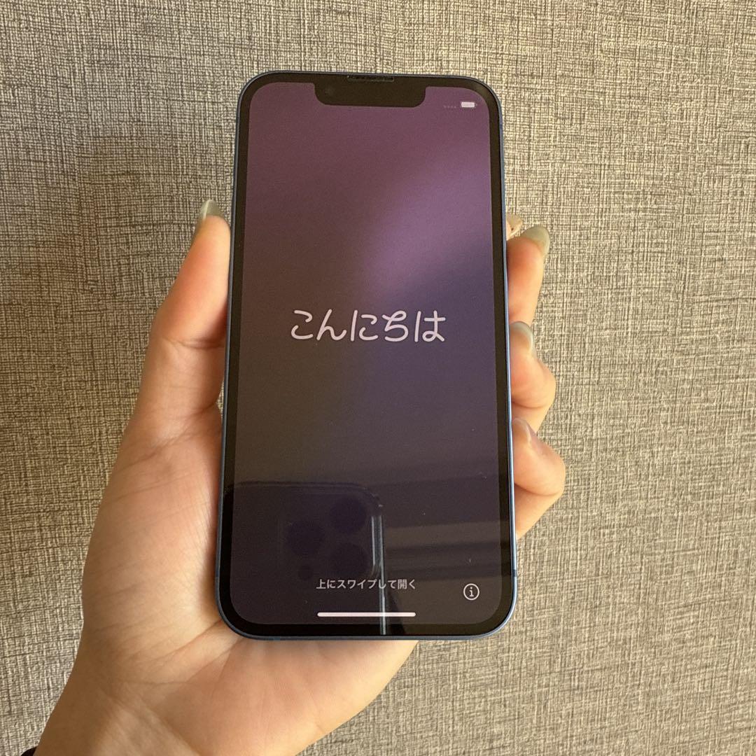 [美品・新品ケーブル付] iPhone 13 mini 256G ブルー 本体