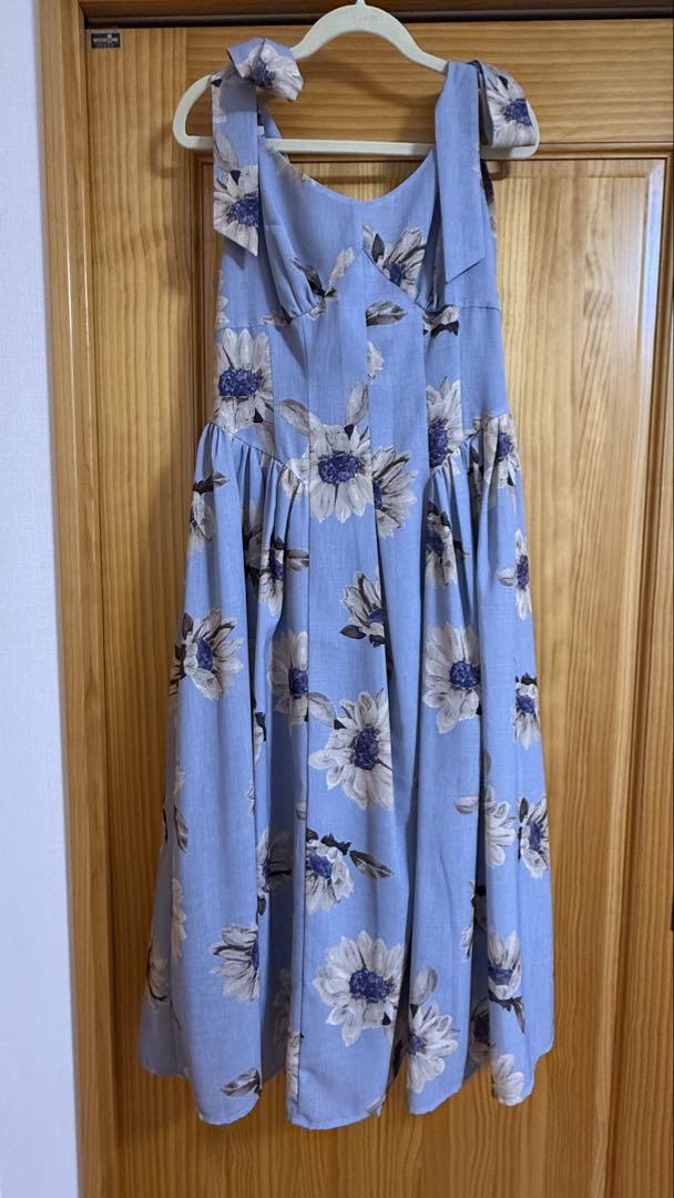 美品 herlipto Sunflower-printed Midi Dress