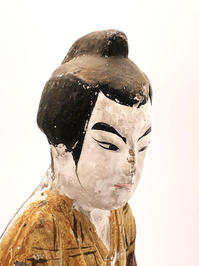 鈴木主水 戦前土人形 】 33.5cm 内藤新宿 遊女白糸 K0924I