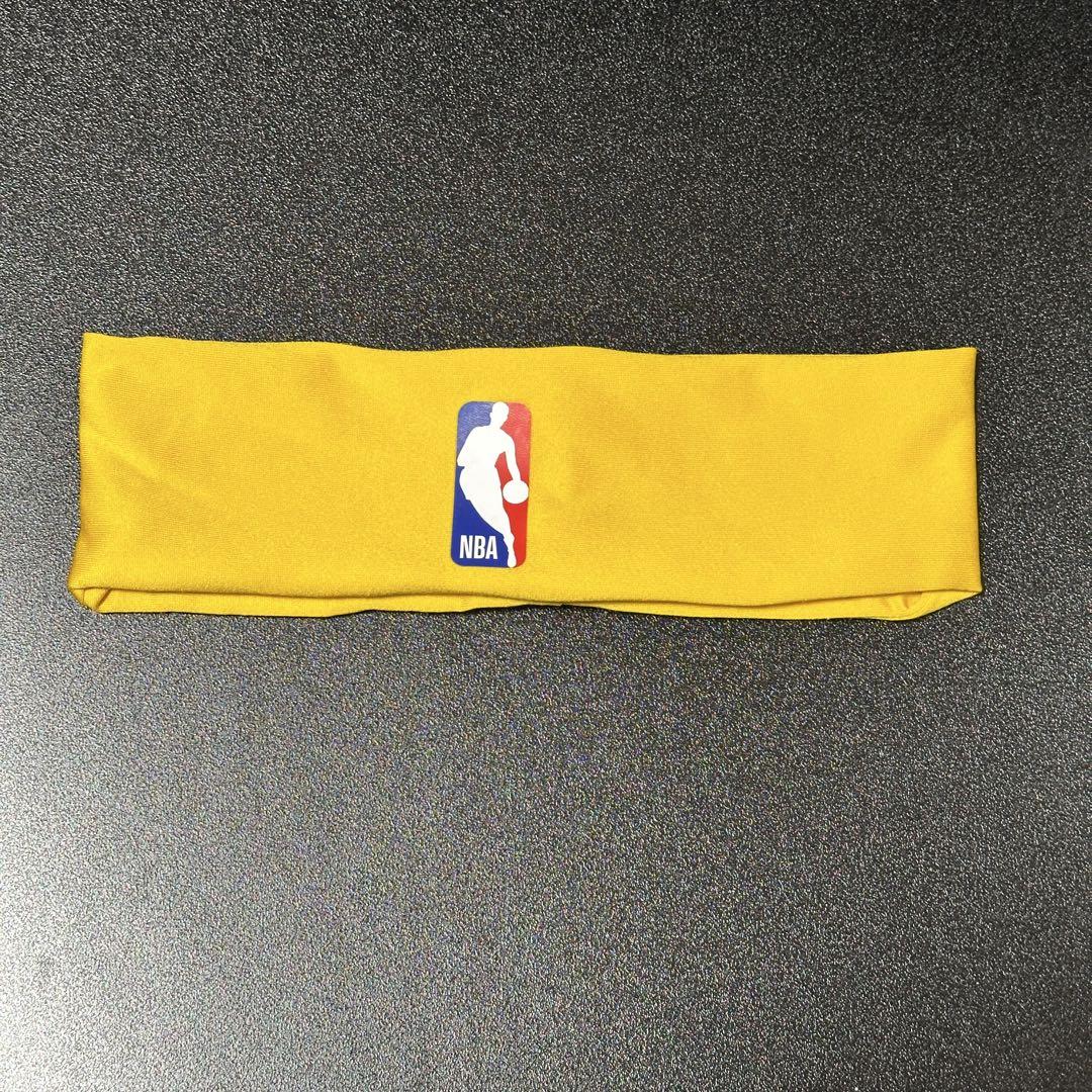 レイカーズNBAナイキ選手支給品新型ヘッドバンドワンサイズイエロー