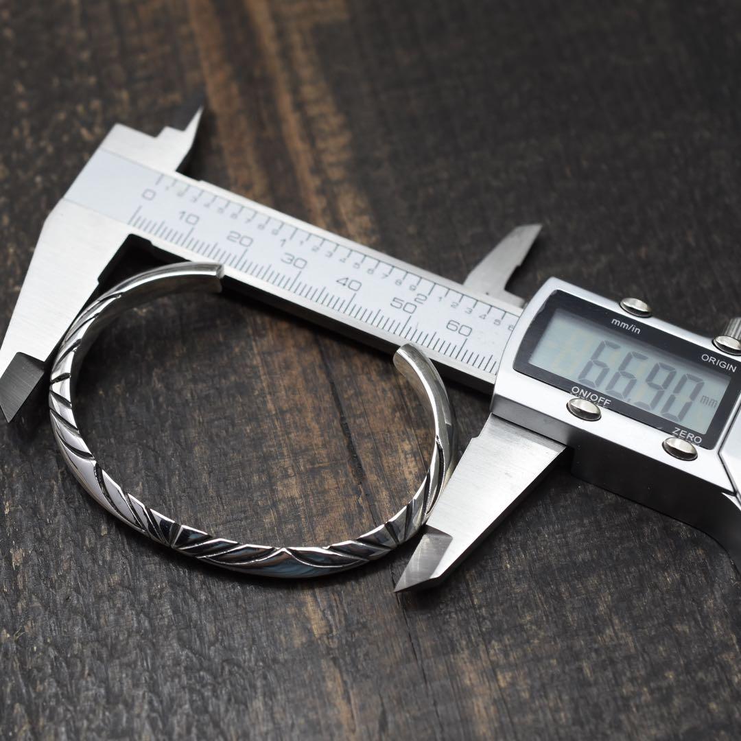 1点のみ 重厚20g シルバー925 バングル インディアンジュエリー