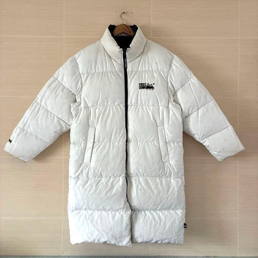 FIRST DOWN ダウンジャケット ベンチコート リバーシブル FIRST DOWN ダウンジャケット ベンチコート リバーシブル