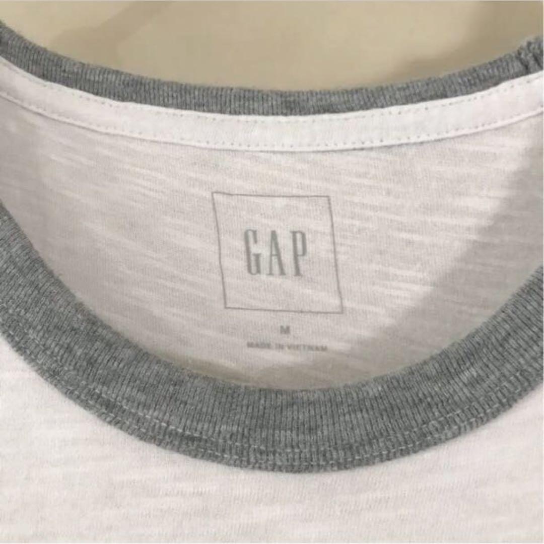 Y2K古着 GAP シングルステッチ ロゴ リンガー リブネック T Y2K古着 GAP シングルステッチ ロゴ リンガー リブネック T