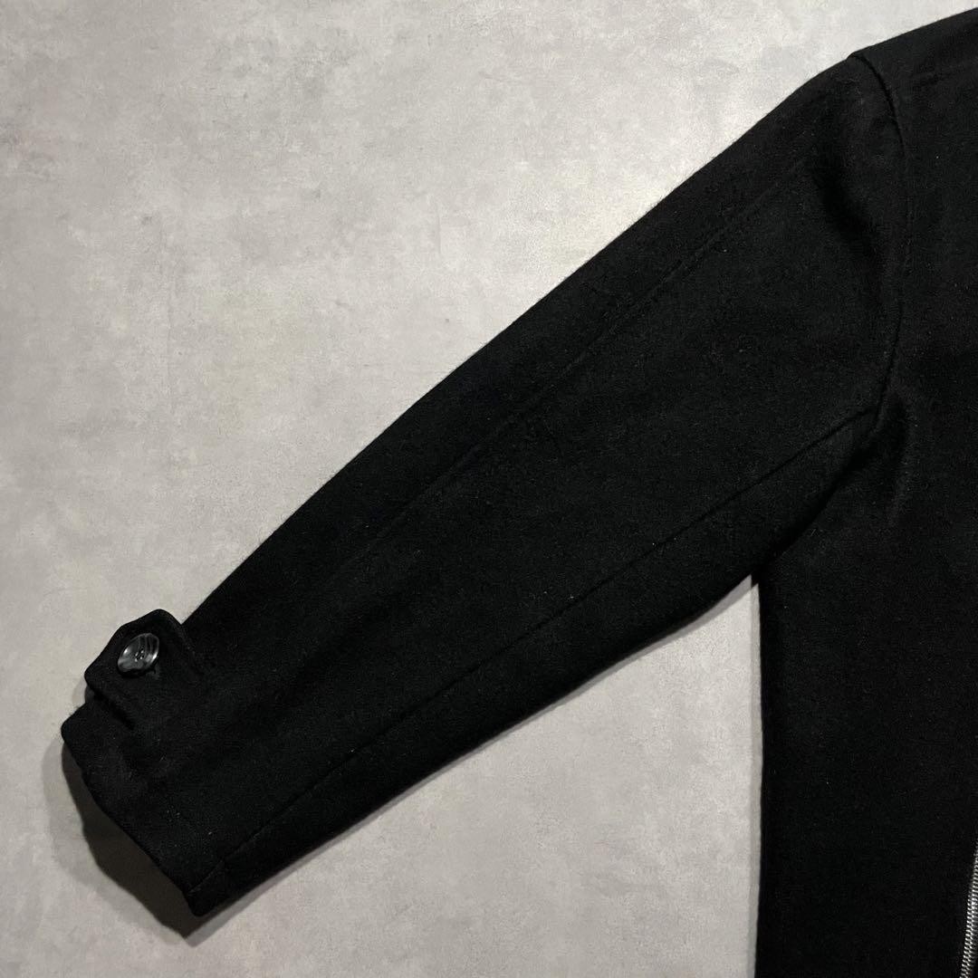 Honnete black melton wool jacket France製