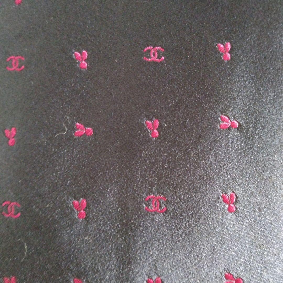 値下げ CHANEL ネクタイ ネイビー シルク製 値下げ CHANEL ネクタイ ネイビー シルク製