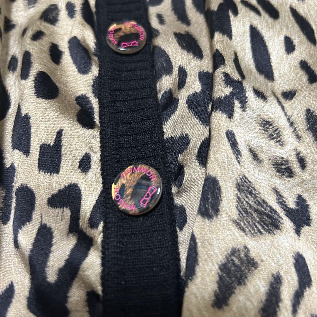 高級✨MAISON COMMON　カシミヤ シルク　レオパード　アンサンブル 高級✨MAISON COMMON カシミヤ シルク レオパード アンサンブル