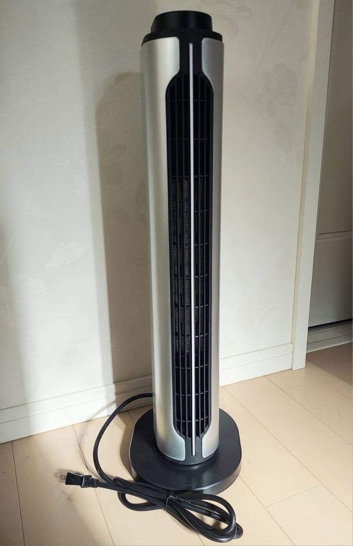 冷暖兼用 セラミックヒーター タワー型 温風 ブラック 3段階送風 タイマー付き 冷暖兼用 セラミックヒーター タワー型 温風 ブラック 3段階