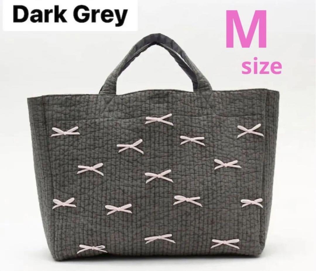 gypsohila picnic bag(M)グレー リボンバッグ
