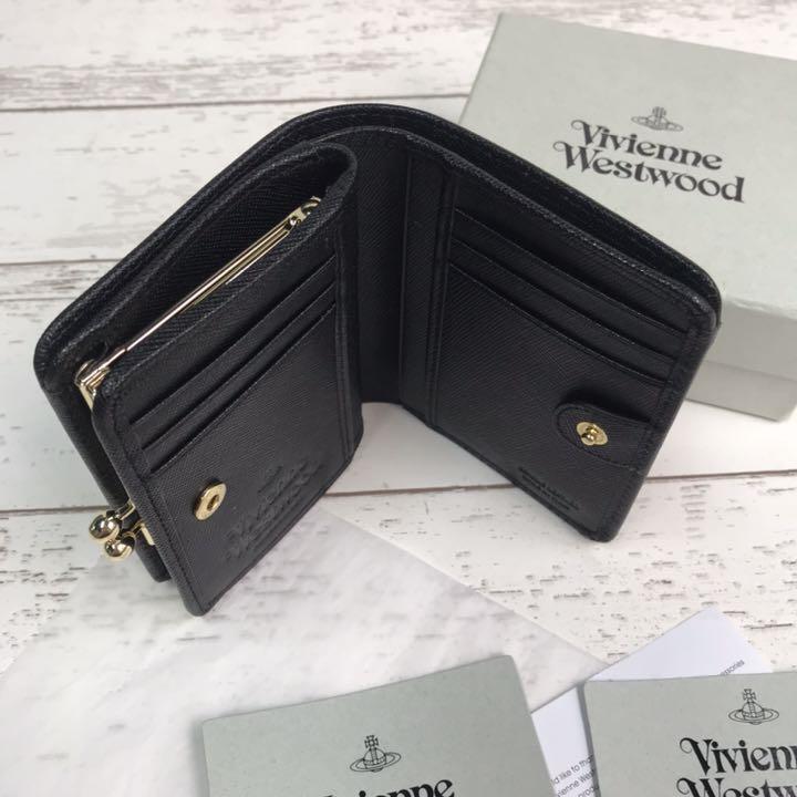 Vivienne 正規品 二つ折り財布 箱付き SU8nH-m75047815840 Westwood ヴィヴィアン 国産超歓迎
