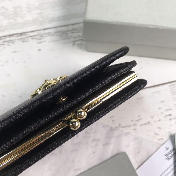 Vivienne 正規品 二つ折り財布 箱付き SU8nH-m75047815840 Westwood ヴィヴィアン 国産超歓迎
