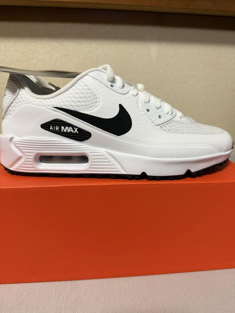 23cm Nike Air Max 90 G ホワイト/ブラック ゴルフシューズ