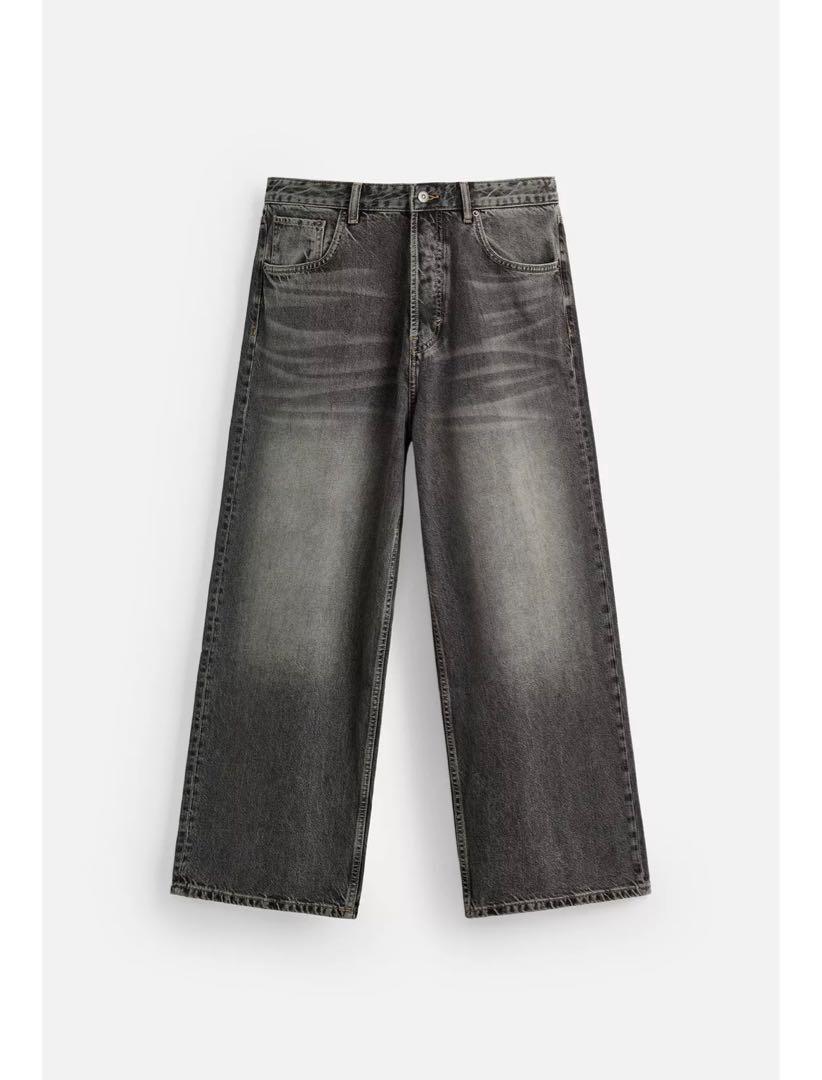 ZARA スーパーバギーフィットジーンズ EU36新品タグ付き カーボン