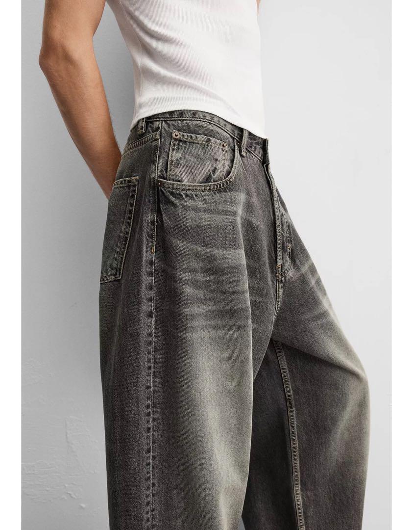 ZARA スーパーバギーフィットジーンズ EU36新品タグ付き カーボン