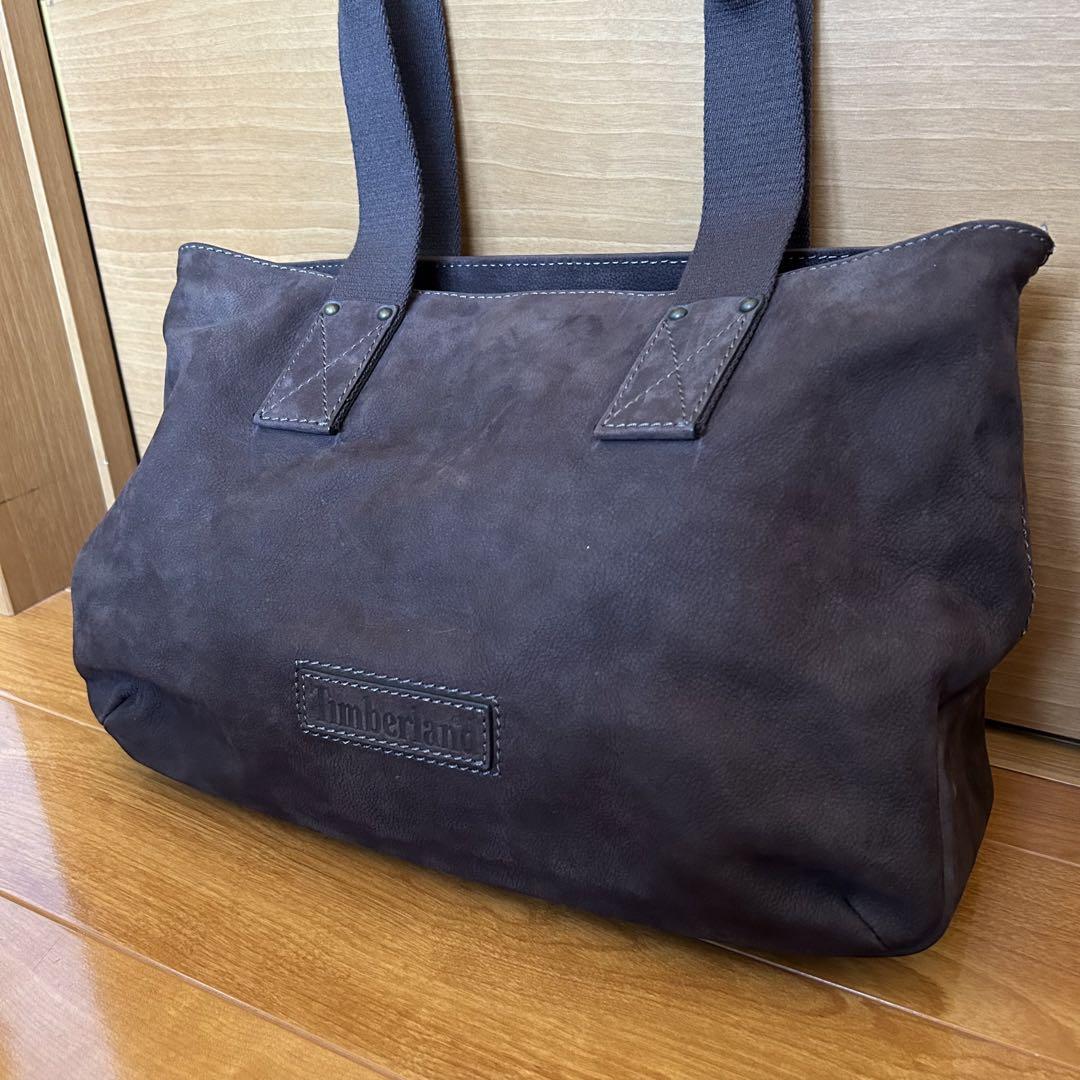 希少 ティンバーランド ヌバックレザー トートバッグ A4 肩掛け