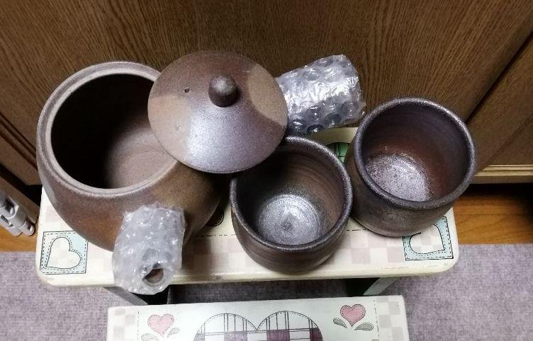 りです 備前焼 木箱入り 新品未使用 yloeR-m75059715939 茶器 急須湯呑セット りです