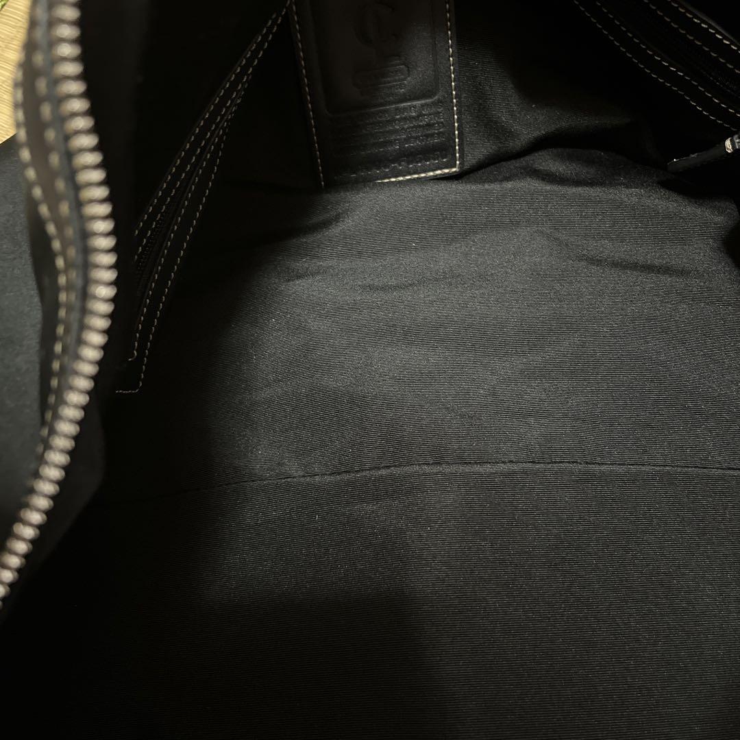 COACH コーチ ボストンバッグ チャーム レザー ブラック