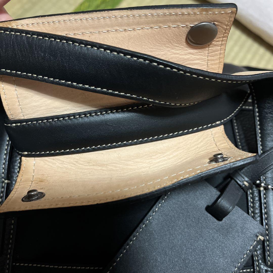 COACH コーチ ボストンバッグ チャーム レザー ブラック