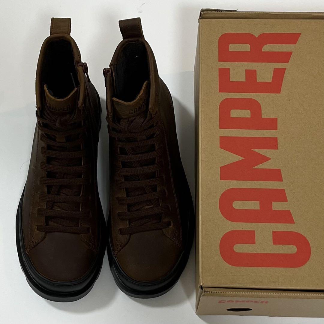 新品 Camper Brutus カンペール レザーブーツ ブラウン