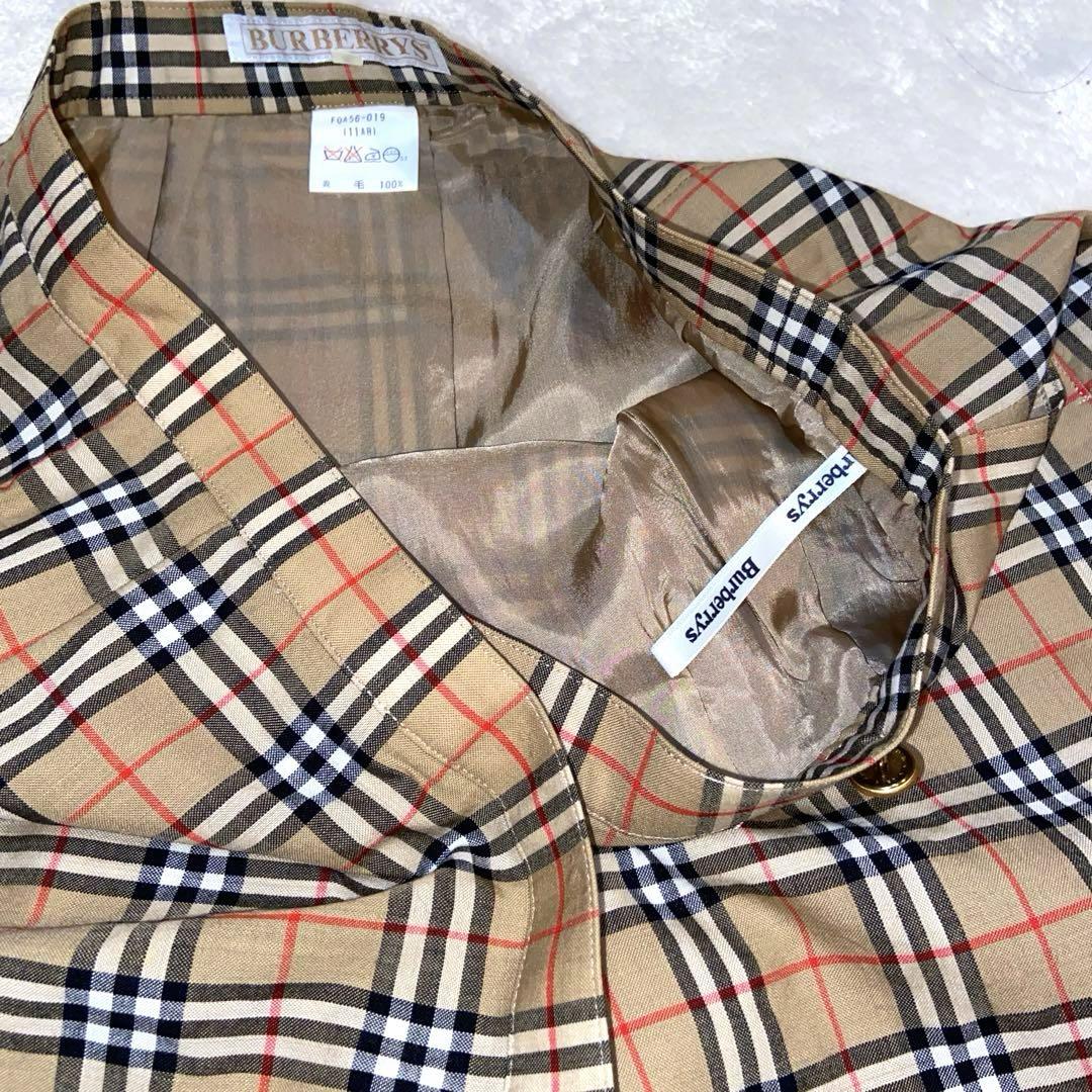 美品　BURBERRY キュロットスカートサイズ11号　ノバチェック