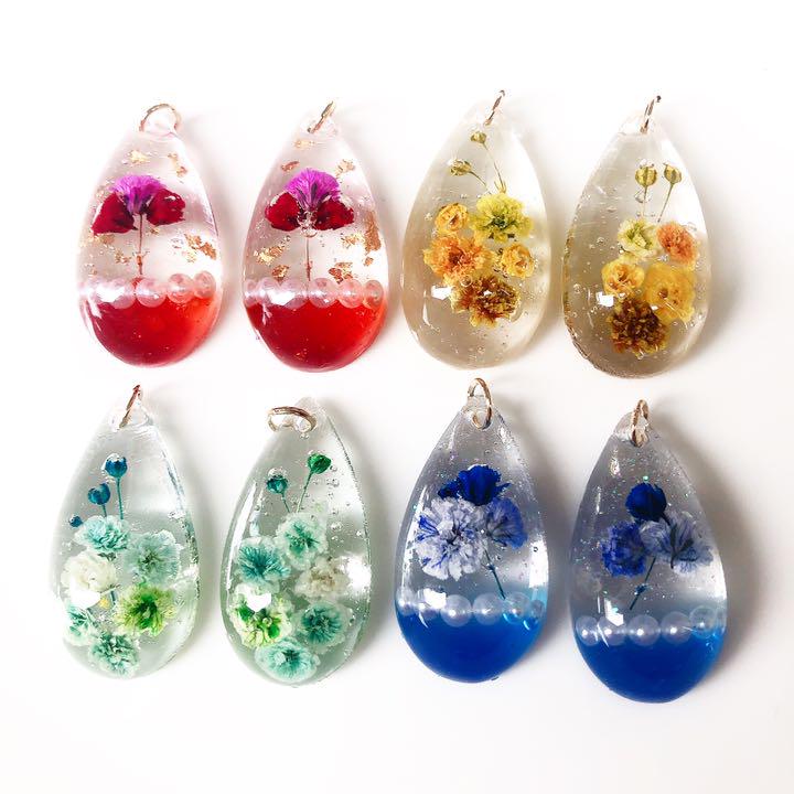 在庫高品質 丸カン付き❤️4色 押し花レジンパーツ チャーム ハンドメイド ネイル ラメ cUq3t-m75069504885 超激得