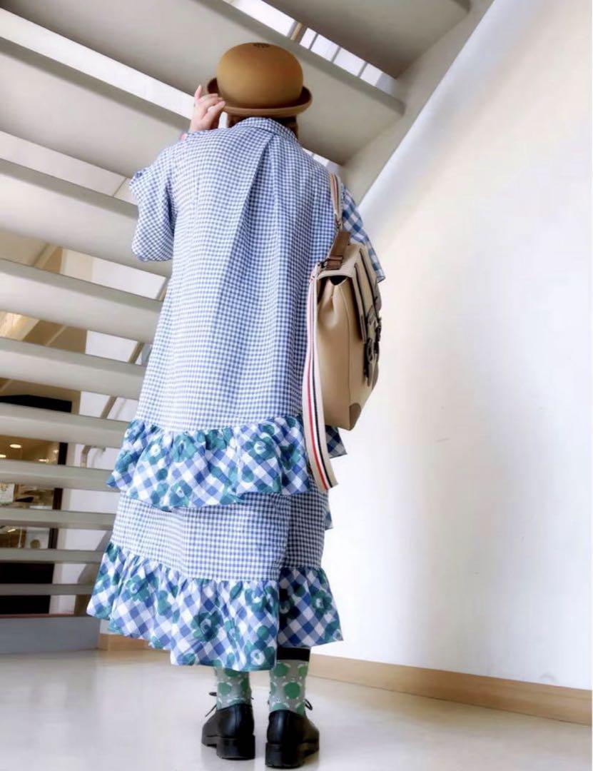 【激安通販オンラインショップ】 美品✨】◇ FRAPBOIS エアーチェック ワンピース ワンピース