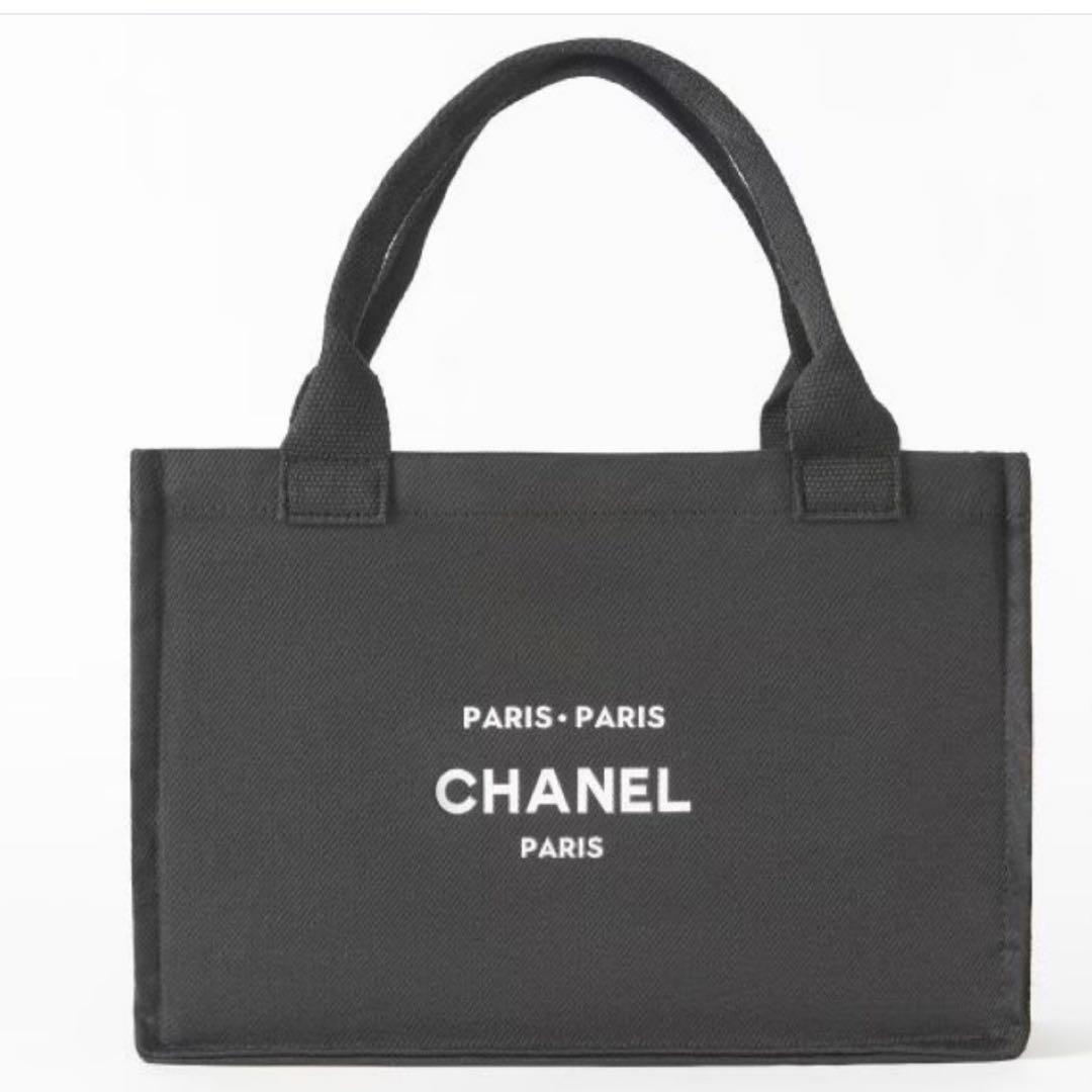 【新品】 CHANEL シャネル ノベルティ キャンバス トートバッグ ブラック