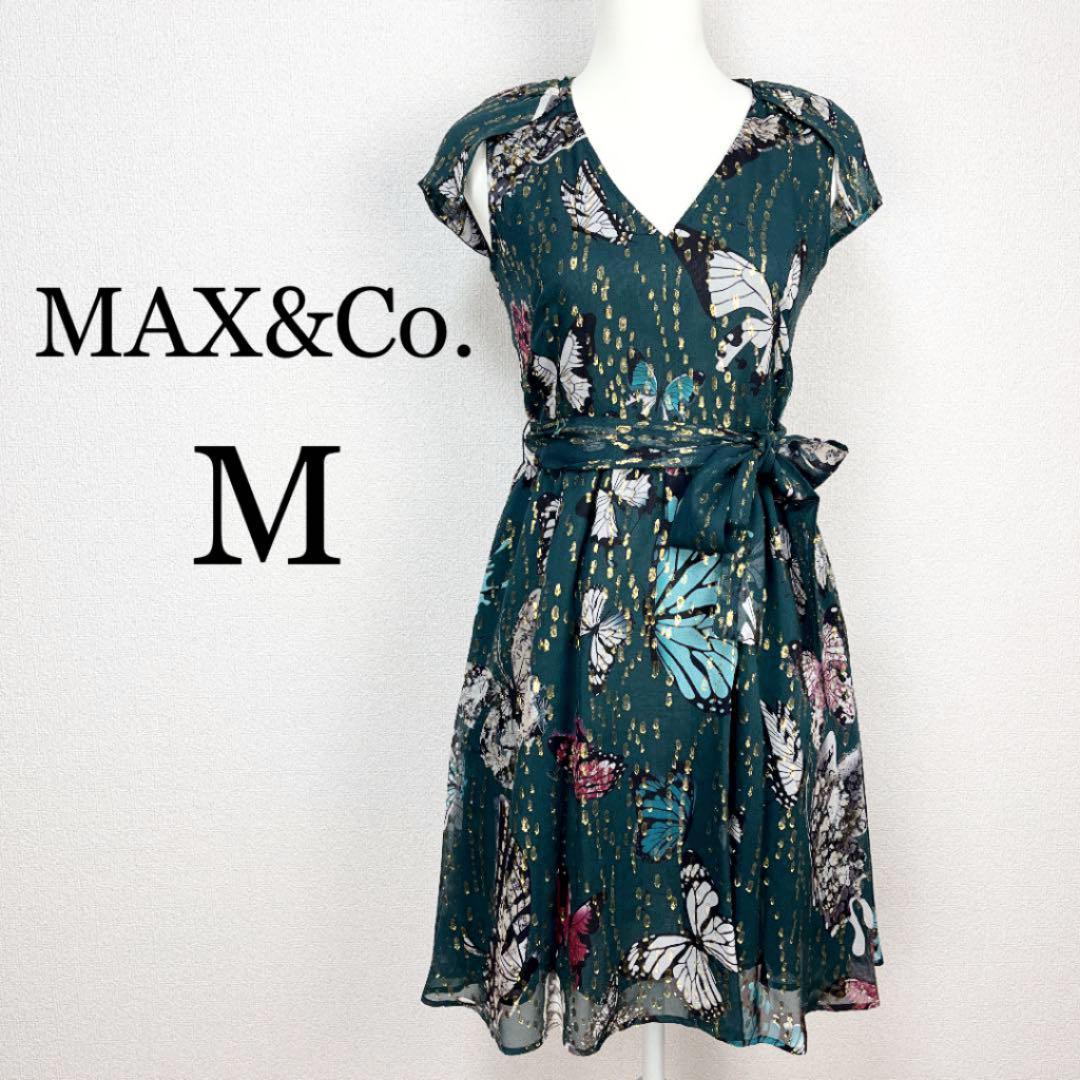 激安大セール ★新品★MAX&Co. シルクシフォンドレスワンピース 蝶柄 グリーン M ひざ丈ワンピース 激安大セール ★新品★MAX&Co. シルクシフォンドレスワンピース 蝶柄 グリーン M ひざ丈ワンピース