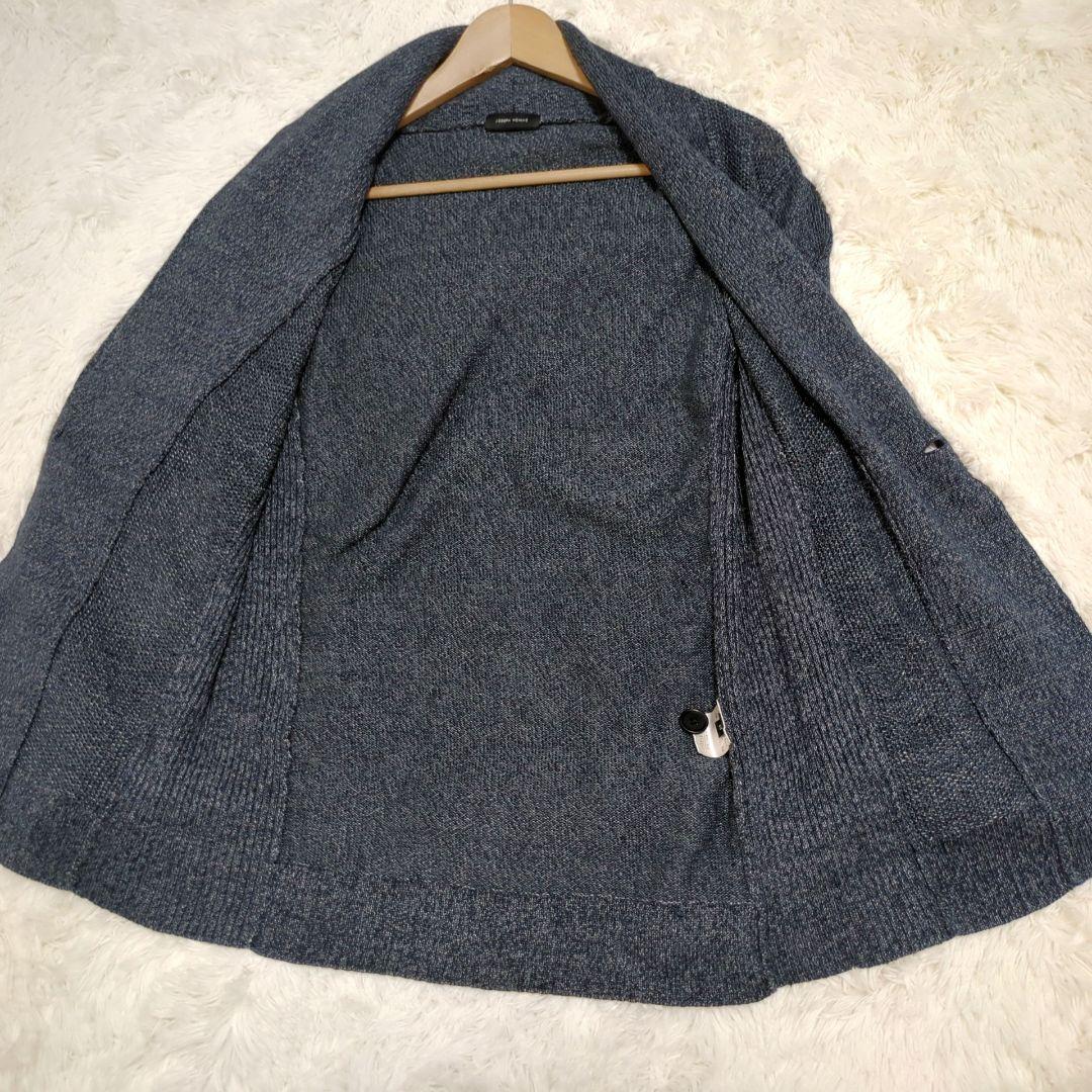 【Lサイズ 96%リネン サマーニット】ジョゼフオム ジャケット ネイビー