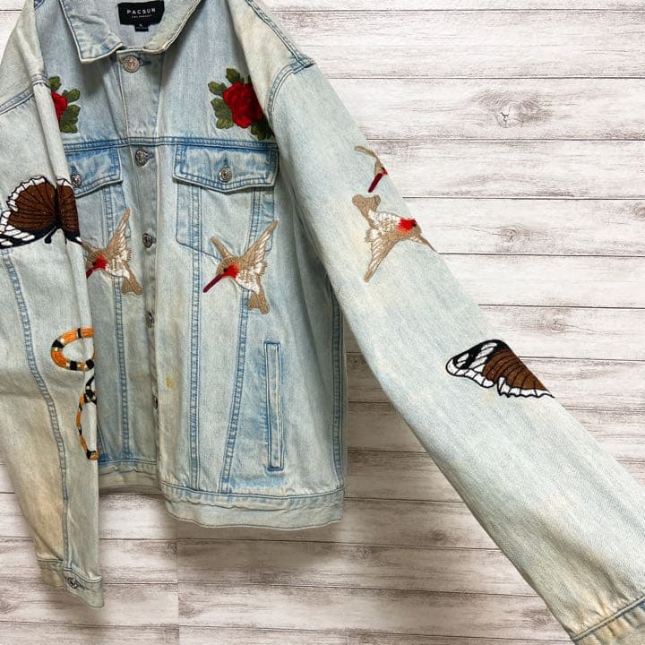 PACSUN パクサン Gジャン 刺繍 激かわ ワッペン 派手 XL