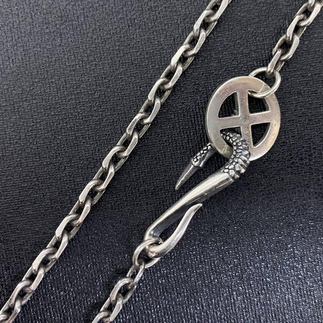 注目の SAAD シルバー 925 ホイール イーグルクローフック チェーン 49cm アクセサリー
