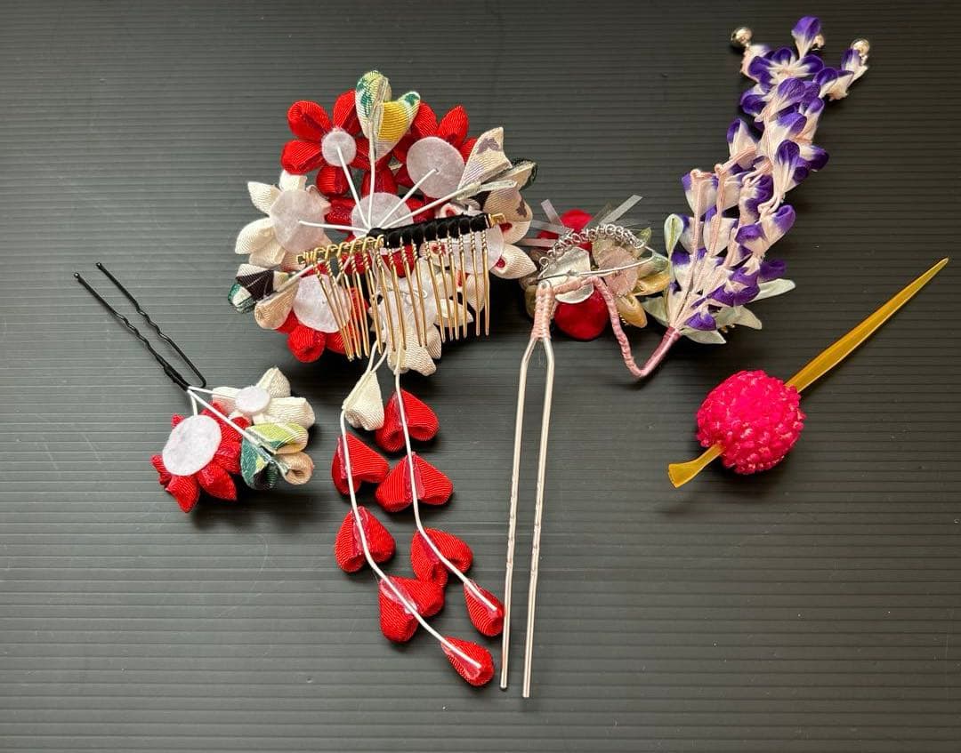 七五三 日本髪髪飾り 7歳 七五三 日本髪髪飾り 7歳