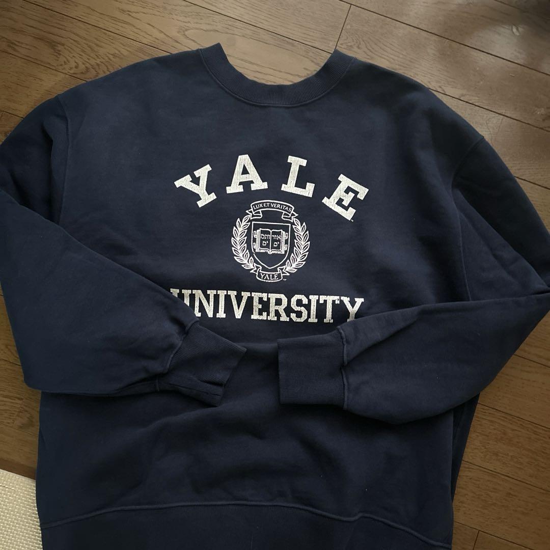 BEAMS/YALEカレッジロゴトレーナー/M