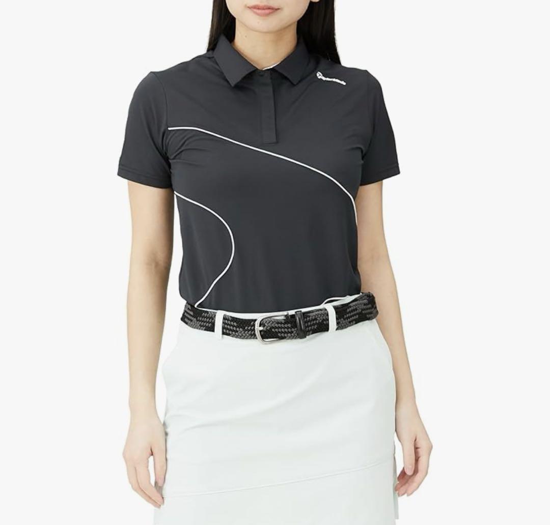 新品　タグ付き　TaylorMade ブラック ポロシャツ レディースウェア　黒