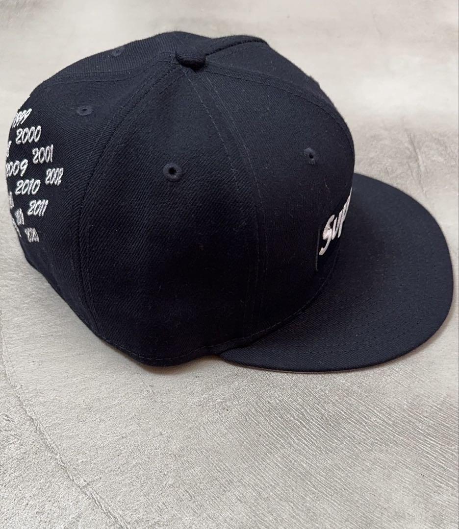 Supreme×NEWERA ベースボールキャップ ネイビー