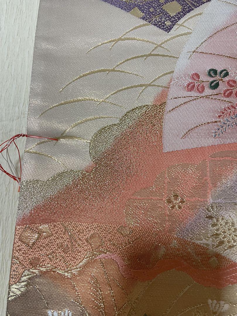 訪問着フルセット　正絹　地紋　しつけ糸付き　きものやまと　汕頭刺繍