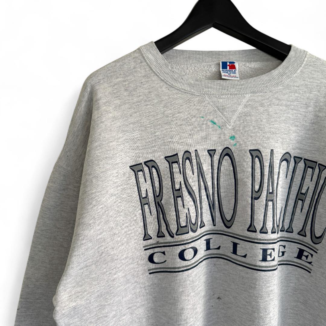 90s USA製 Russell カレッジロゴスウェット グレー XL D18