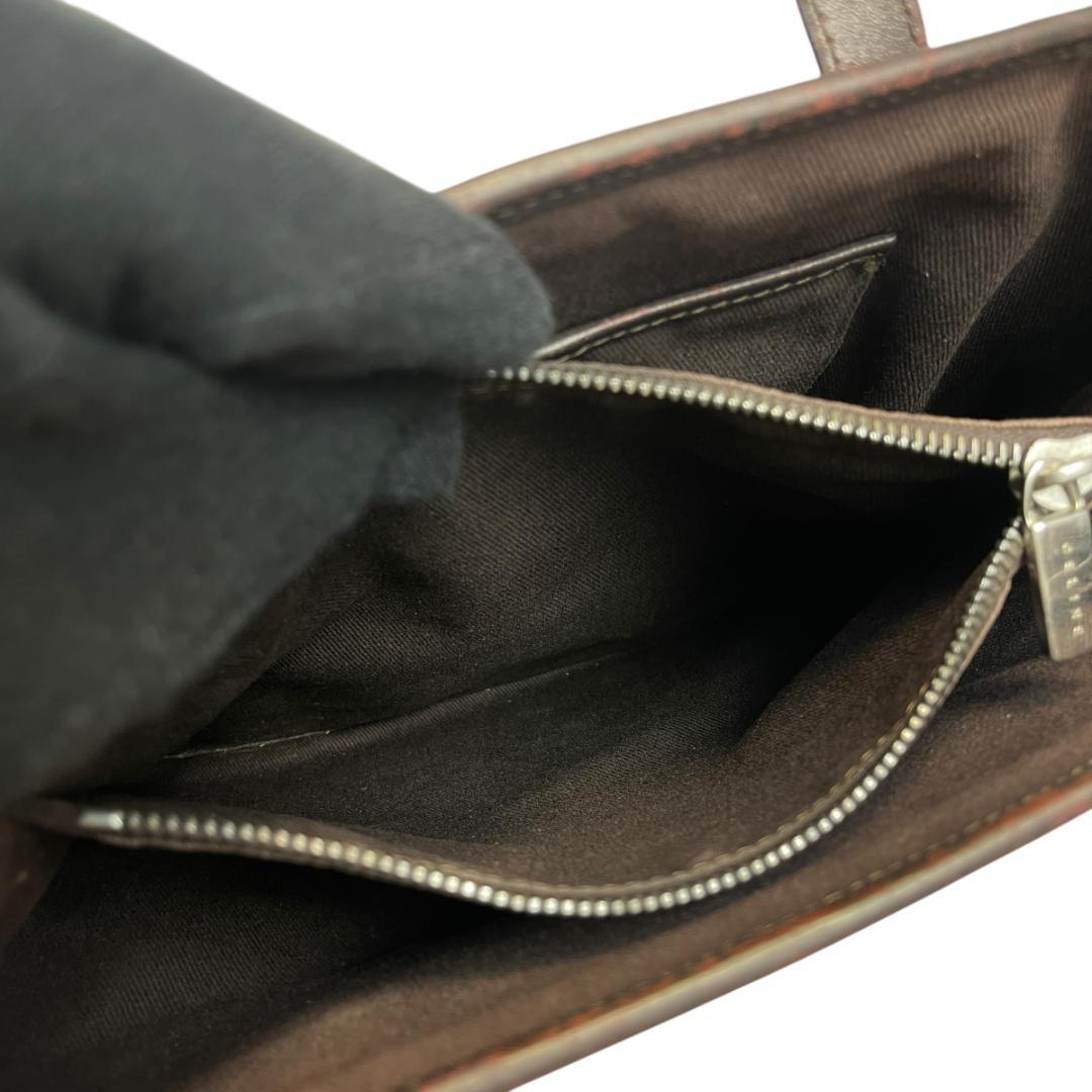 良品 CELINE 2829 ハンドバッグ Cマカダム キャンバス レザー 本革 良品 CELINE 2829 ハンドバッグ Cマカダム キャンバス レザー 本革