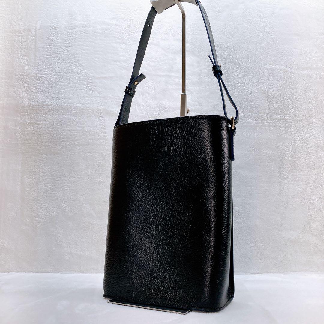 ✨美品✨UNIQLO ユニクロ プラスJ ショルダーバッグ レザー ブラック