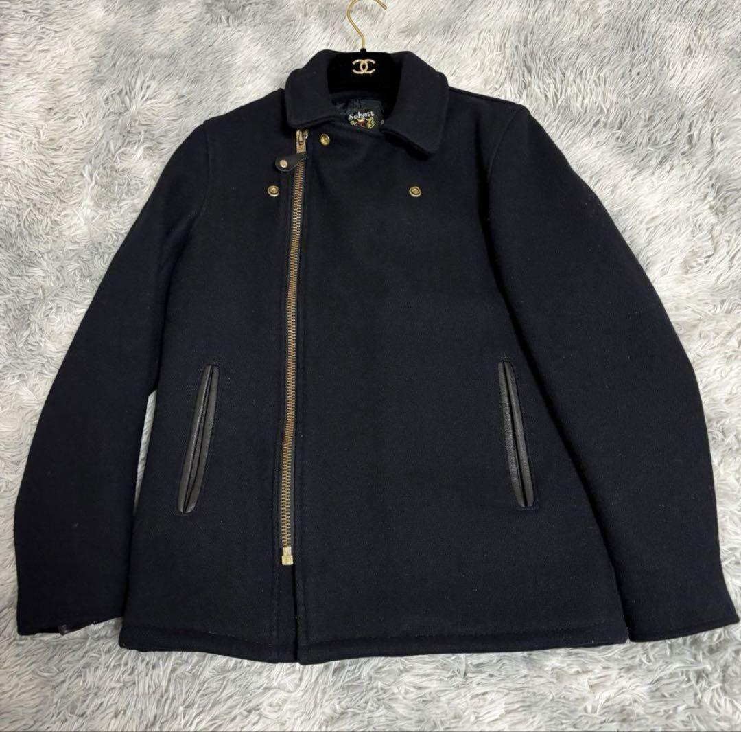最終価格【希少】Schott メルトンウール ワンスター ライダース S