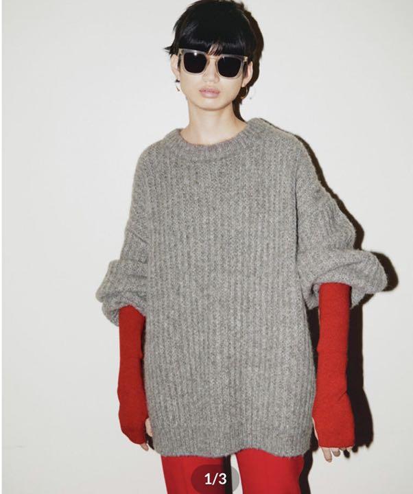 nknit YAKU big ベージュ knit ベビーグッズも大集合 ★YRTさま専用★【試着のみ】NKNIT YAKU big knit ニット/セーター