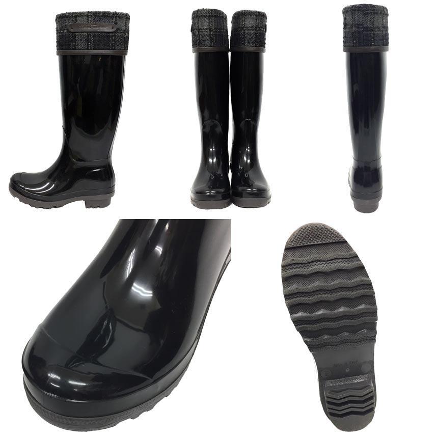 Salvatore Ferragamo 黒 レインブーツ SalvatoreFerragamo(サルバトーレフェラガモ) レインブーツ 7